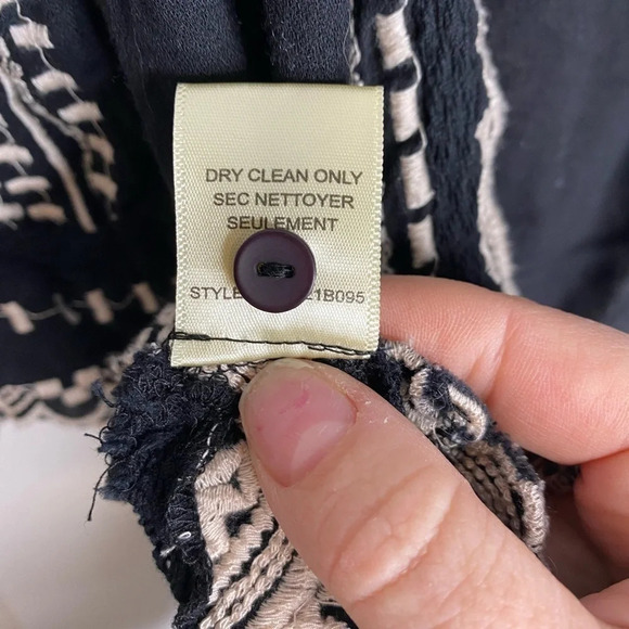 REBECCA TAYLOR Esme Embroidered‎ 3/4 Sleeve Boho Peasant Top Size 2 - Picture 9 of 9